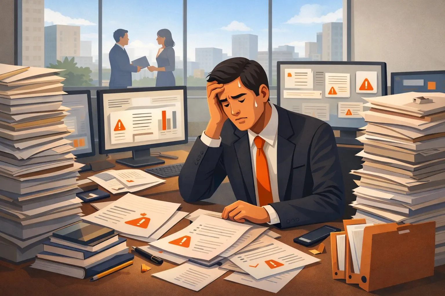 【問題】反社チェックの属人化 - 担当者不在で業務停滞に悩むビジネスパーソン